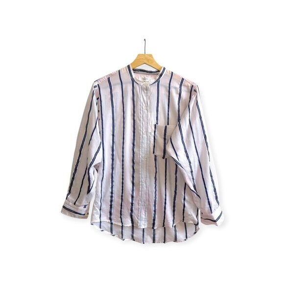 Isabel Marant Etoile Pink Satchell Stripe Shirt, Size US2, FR34, New with tag, - Picture 2 of 16